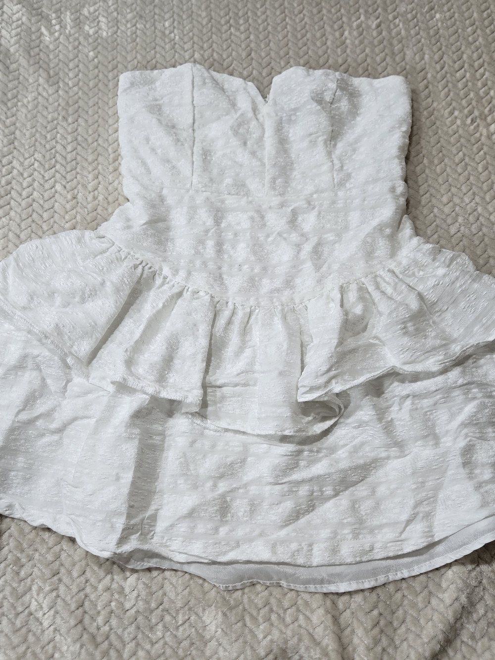 Do+Be Strapless Tiered Ruffle Mini Dress Size Medium